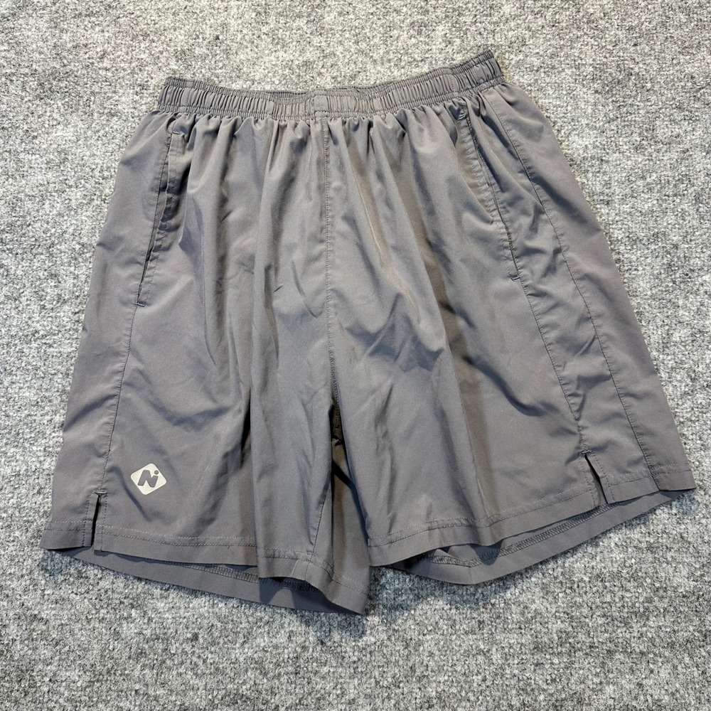 Naviskin Running Shorts Mens Medium Gray Athletic Gym Performance Workout
